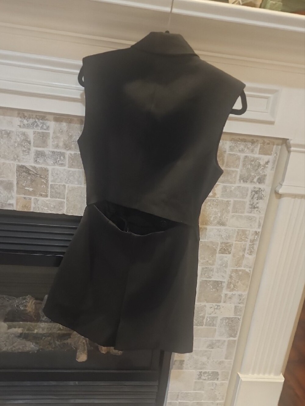 Endless Rose Black Sleeveless Double-Breasted Blazer Romper with Gold Buttons - Picture 5 of 12